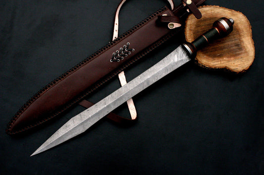 Ultimate Damascus Steel DOLCH Greek/ Sword / Roman Sword/Dagger / GLADIOUS Sword 27" Long