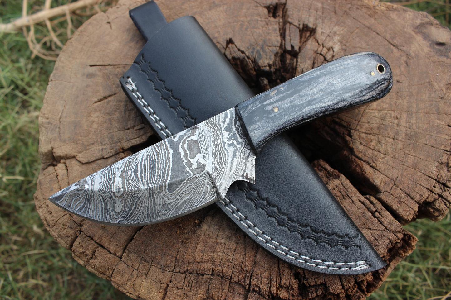 Damascus Steel Dragon's Breath Knives special edition for outdoor knife fixed blade knife skinner for hunting and camping knife KG09