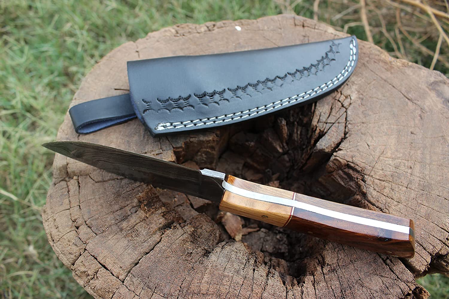 Damascus Hunting Knife, Damascus Fixed Blade Knife, Damascus Viking Knife,  Damascus Drop Point Knife Hand Made Knives Gifts for Men USA -   Singapore