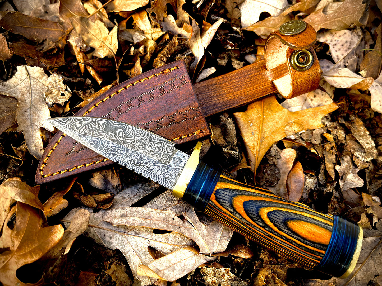 MOUNTAINFORGE Damascus Steel Knives special edition for outdoor knife fixed blade outdoor camping knife for hunting and Bushcraft knife SMG04