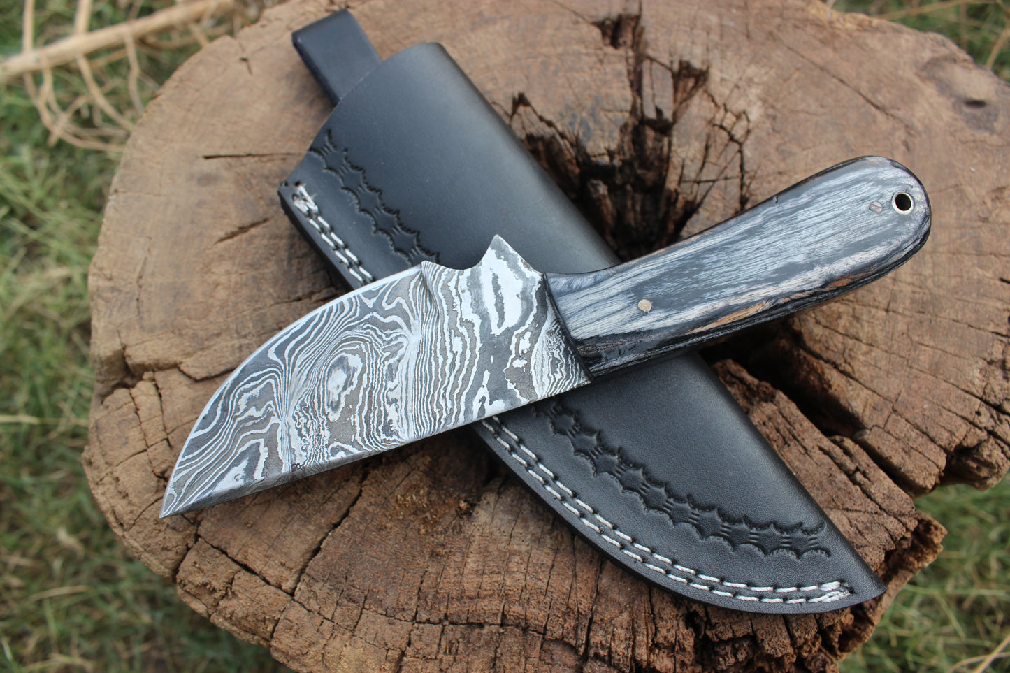 Damascus Steel Dragon's Breath Knives special edition for outdoor knife fixed blade knife skinner for hunting and camping knife KG09