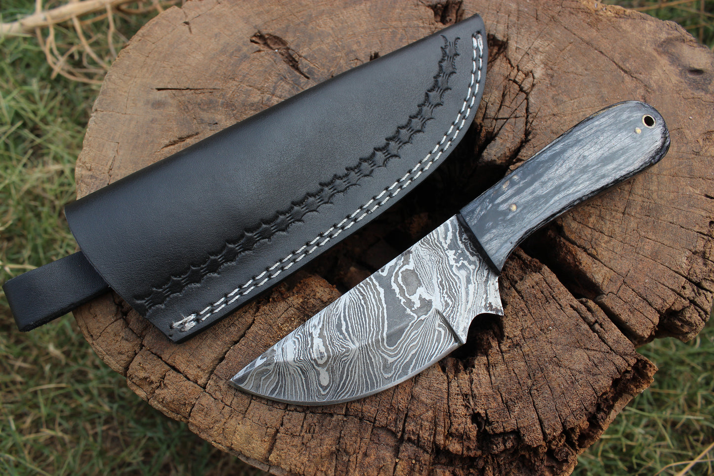 Damascus Steel Dragon's Breath Knives special edition for outdoor knife fixed blade knife skinner for hunting and camping knife KG09