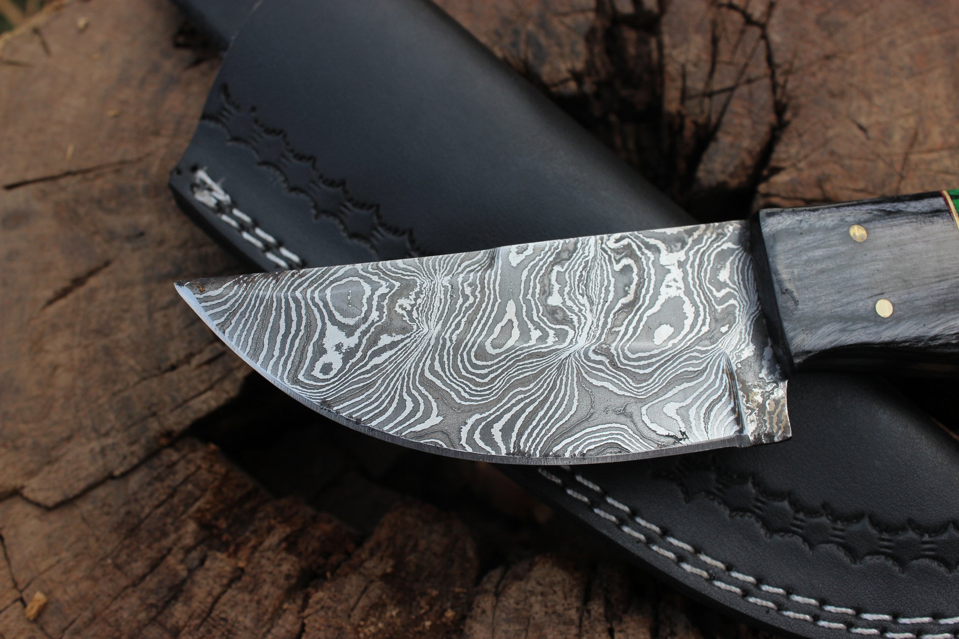 Damascus Steel Knives Night Hunter special edition for outdoor knife fixed blade  skinner for hunting and camping knife – Mountainforge