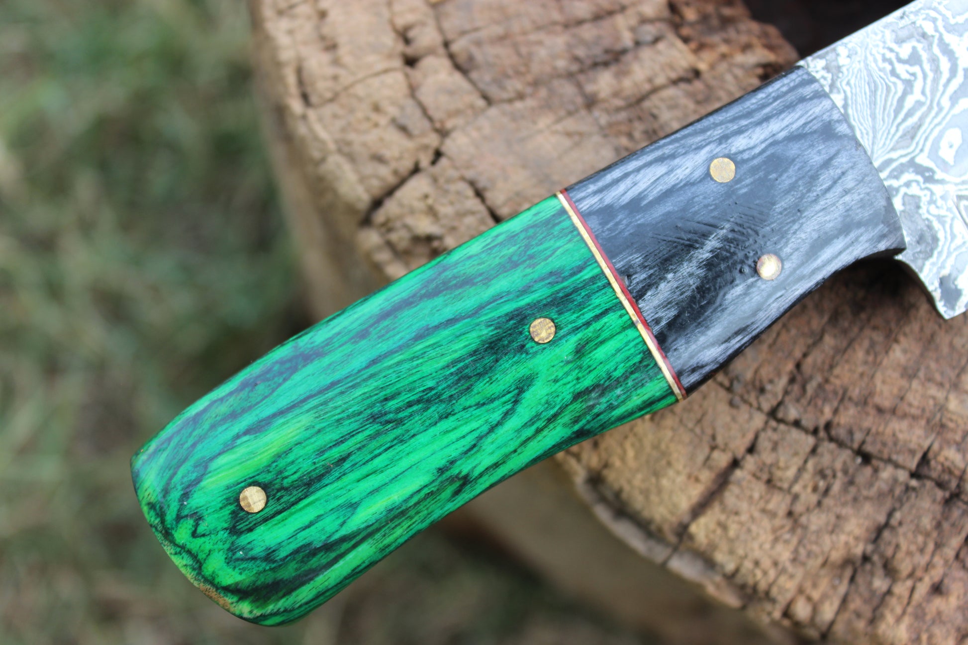Damascus Steel Knives Night Hunter special edition for outdoor knife fixed  blade olive wood knife skinner for hunting and camping knife – Mountainforge